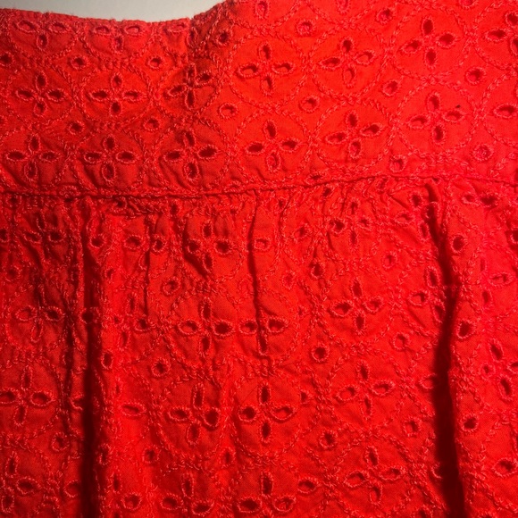 GAP ladies Orange Eyelet Crop Top Size Medium - Picture 5 of 5